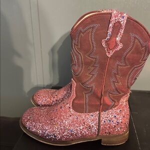 Sparkly Pink Glitter Cowboy Boots